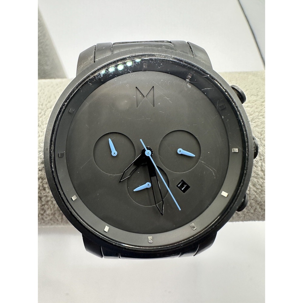 MVMT Men's Watch Chrono Gunmetal New‎ Battery C54 316L Stainless Steel 45MM 7" Y